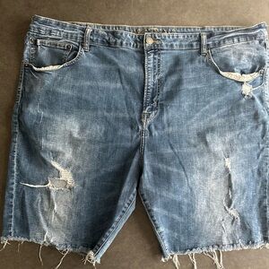 Men's Blue Distressed Denim Shorts American Eagle size 48